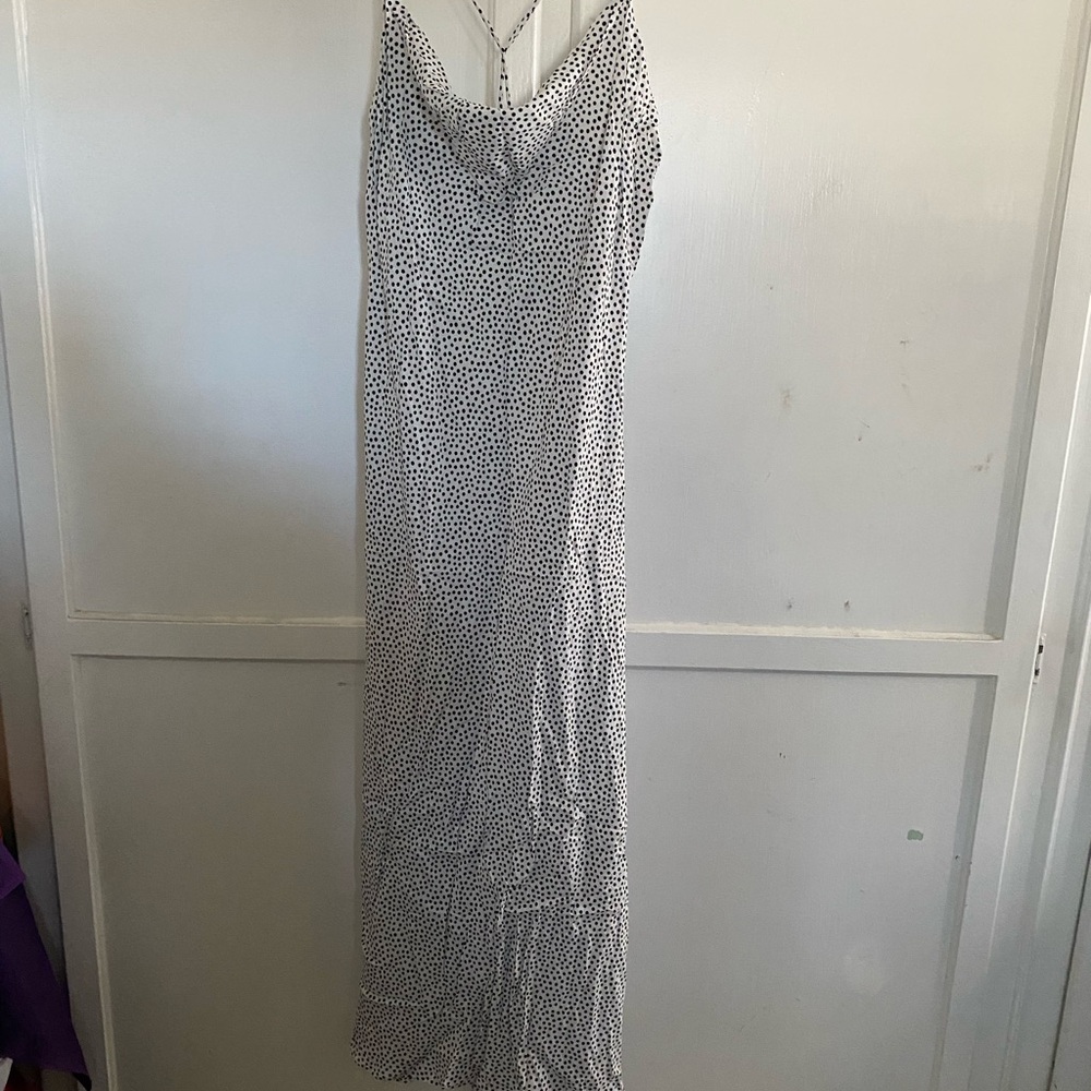 Zara Monochrome Spotted Maxi Dress